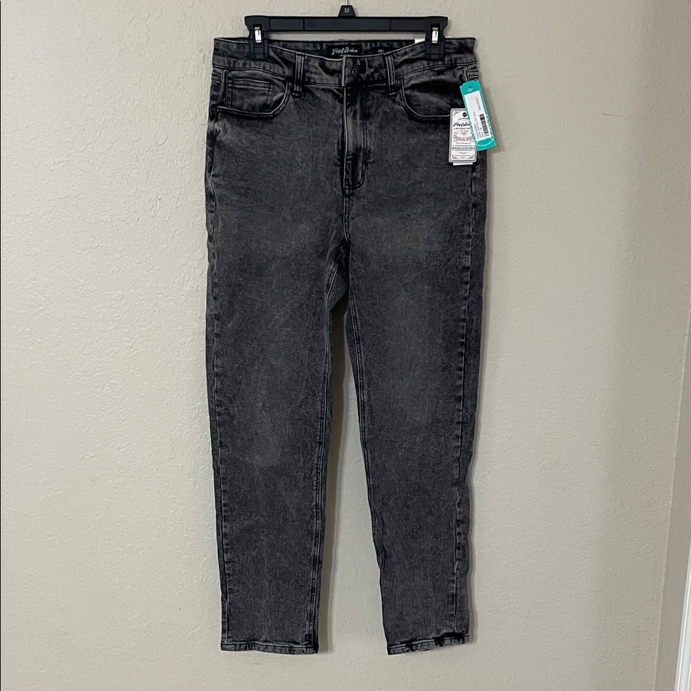 FLAG & ANTHEM ASHLEE MID RISE SLIM JEAN BLACK-10